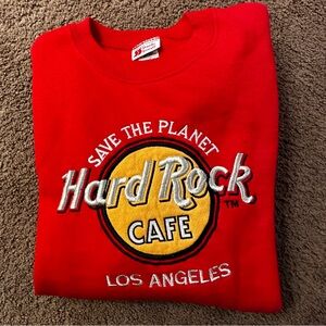 Vintage Hard Rock Cafe Los Angeles Embroidered Crewneck